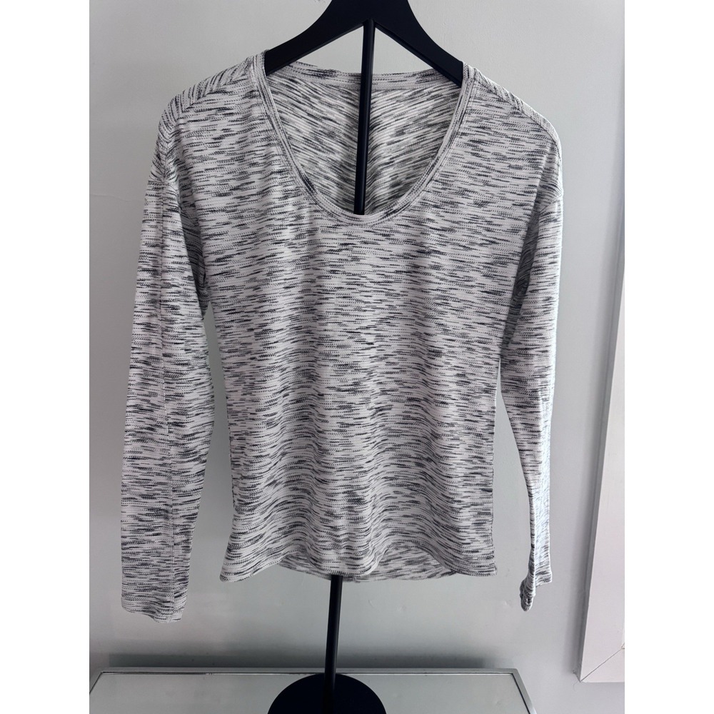 Lululemon Meant to Move Long Sleeve Top Gray Space Dye Women's S Yoga